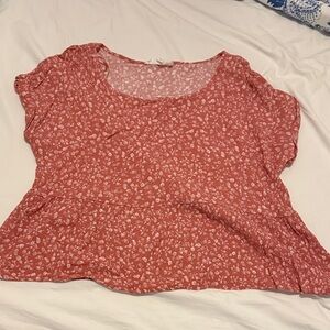 Hippie Rose Red Floral Blouse